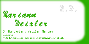 mariann weixler business card